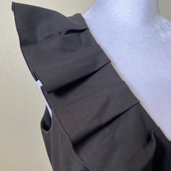 Kate Spade Black Sleeveless Dress w/ pleated collar - Picture 5 of 8